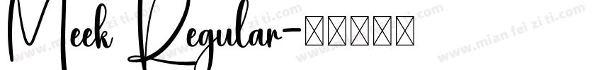 Meek Regular字体转换